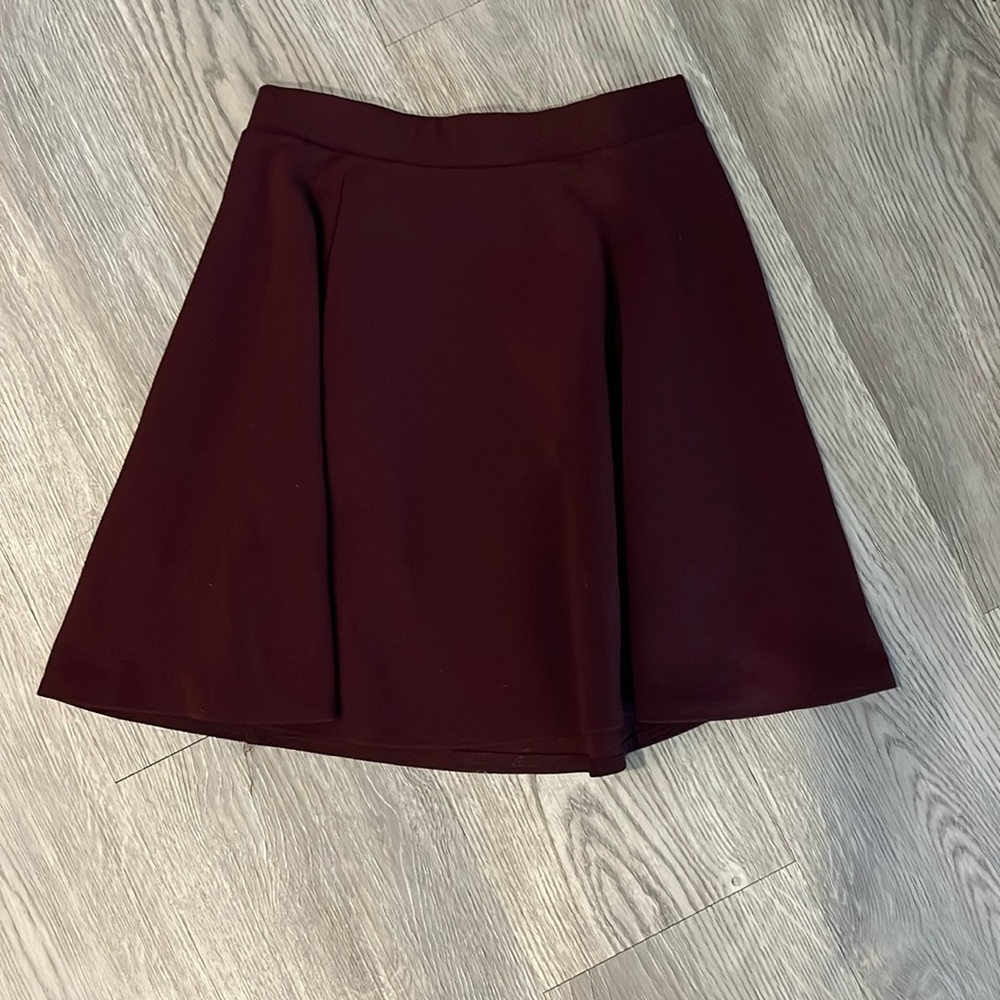 Burgundy Mini Skirt